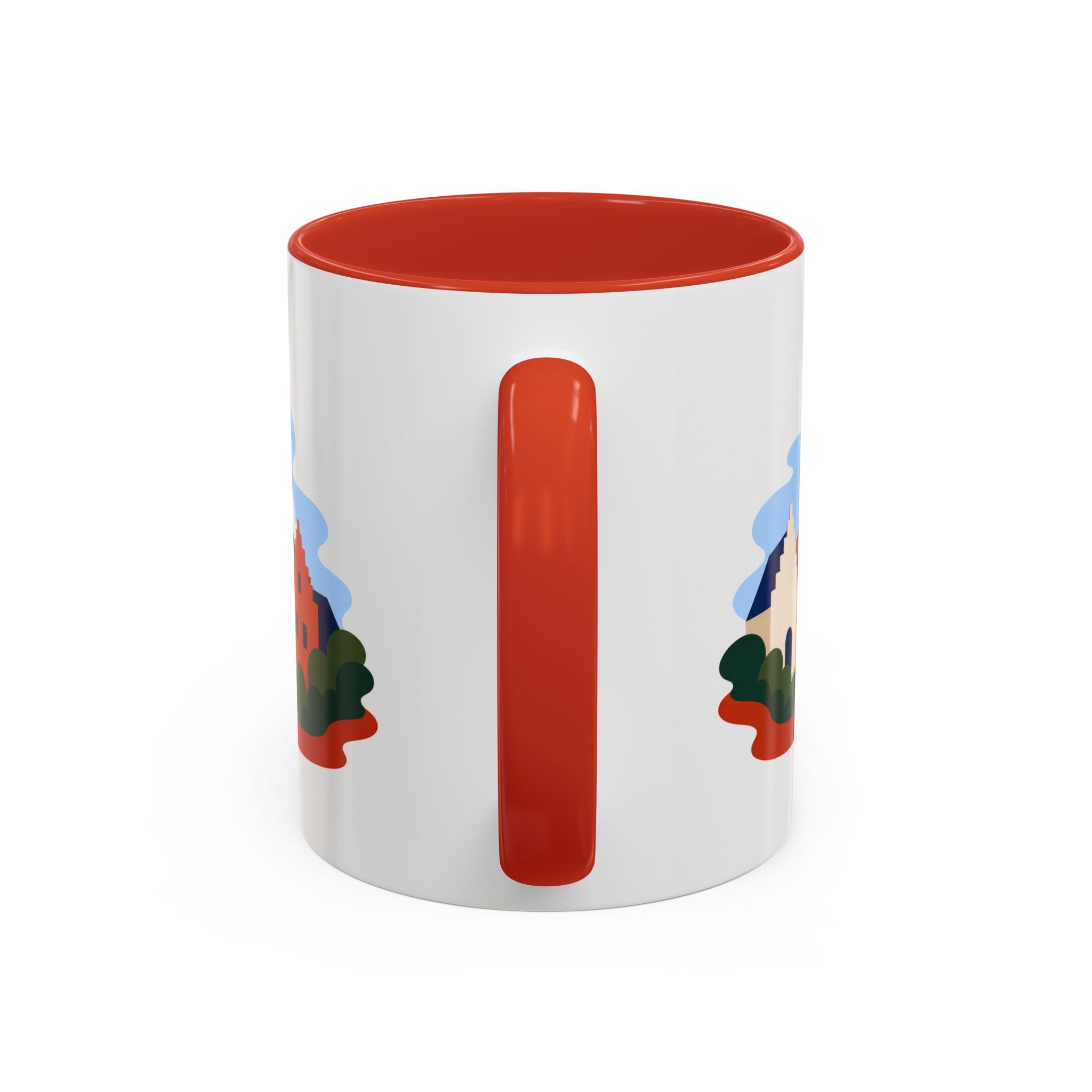 Bruges Coffee Mug | Travel Destination Souvenir Gift | Accent Color Ceramic 11oz 15oz