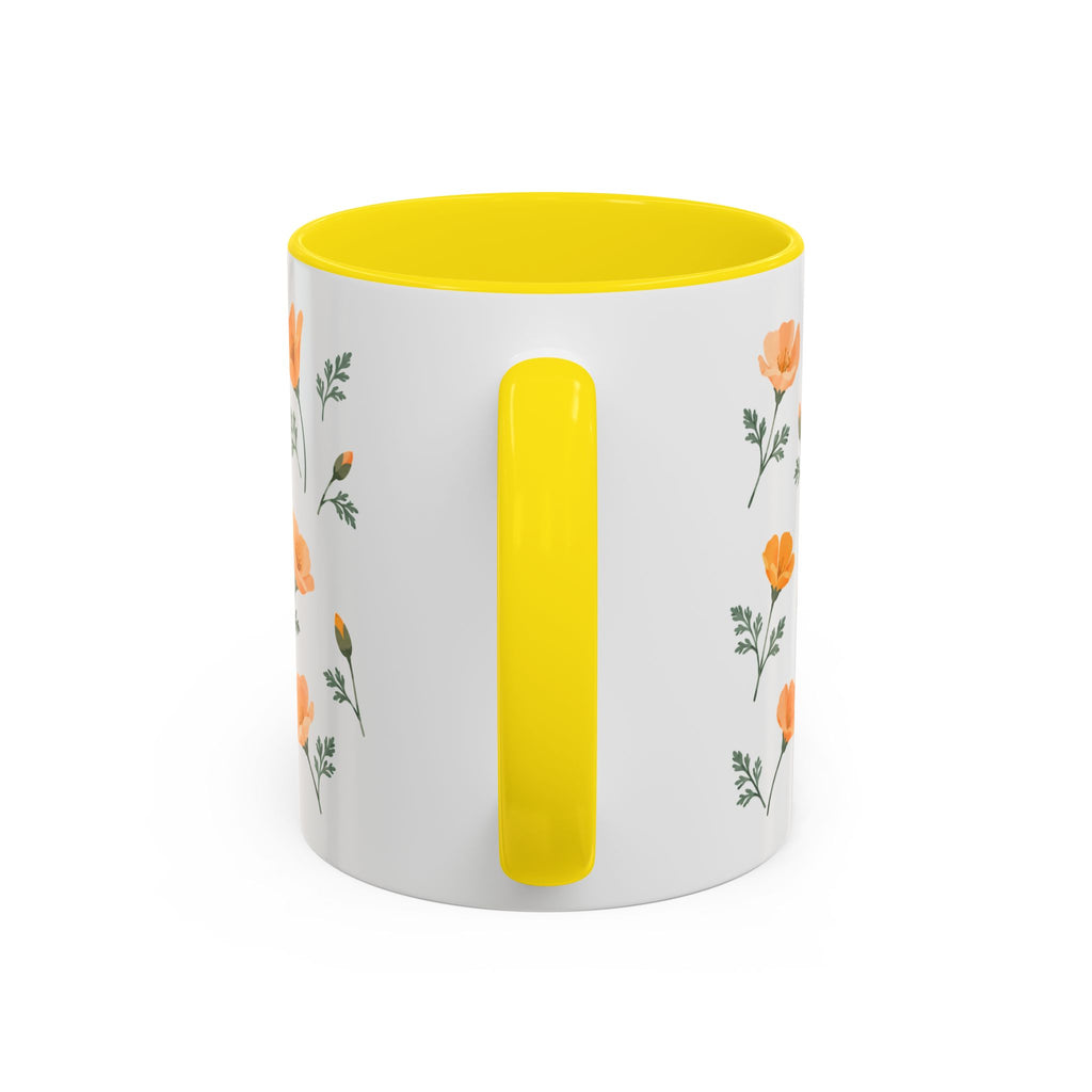 California California poppy Mug, State Flower Floral Coffee Cup, 11oz Botanical Gift
