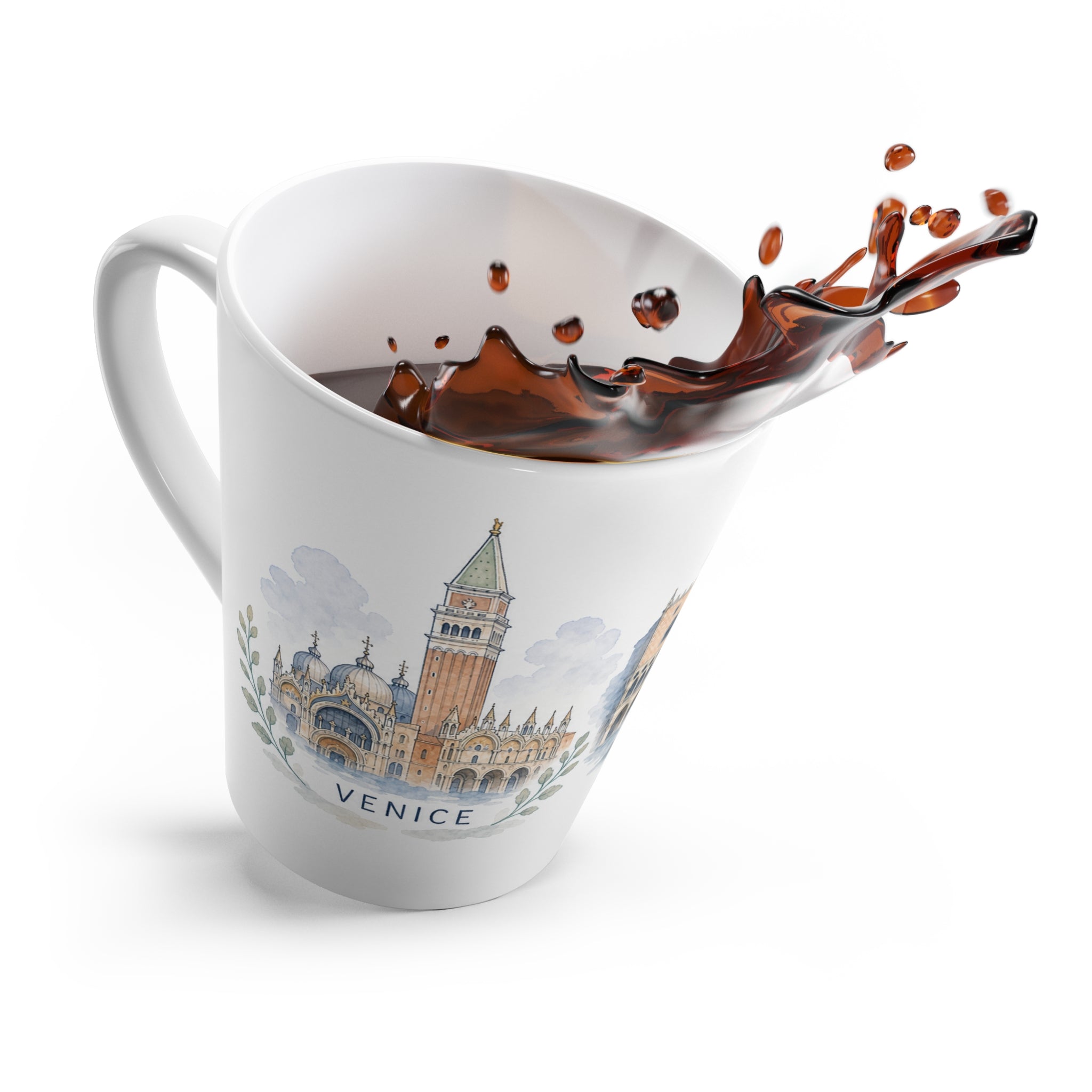 Venice Latte Mug | Watercolor City Travel Mug | 12 oz Ceramic Souvenir Gift