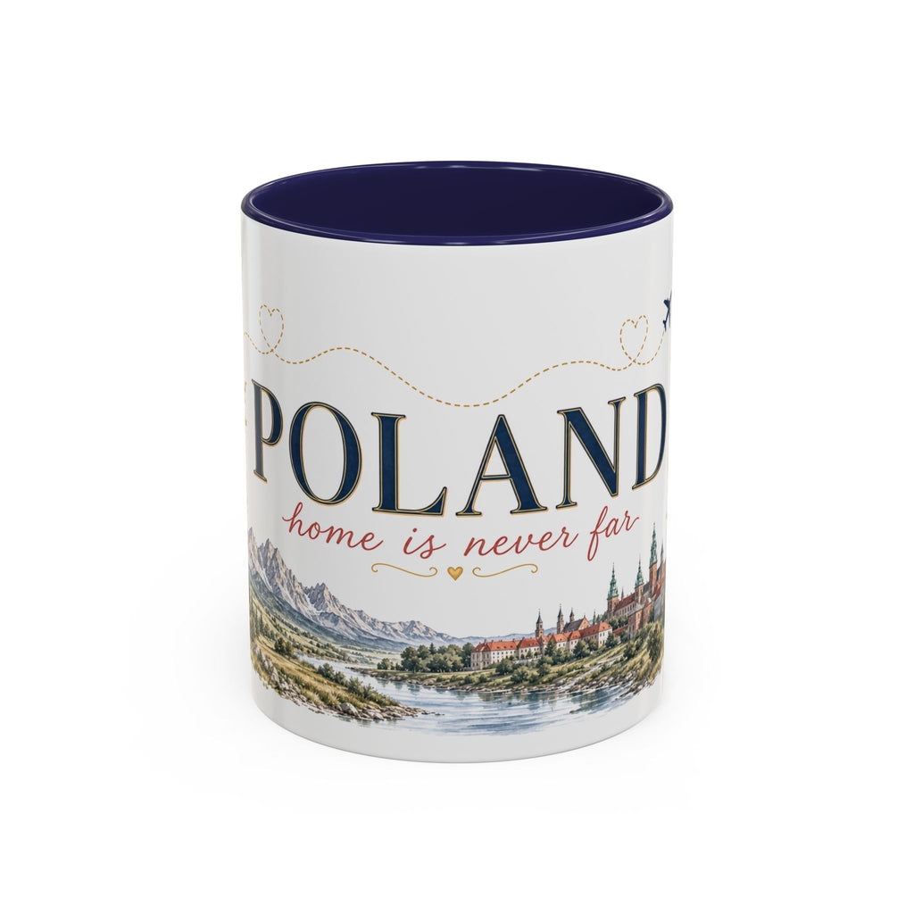 Poland Home Country Mug | Moving Away Gift | Long Distance Friendship | 11 oz 15 oz Accent Mug