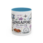 Singapore Coffee Mug | Asia Souvenir Travel Gift | Accent Color Ceramic 11oz 15oz