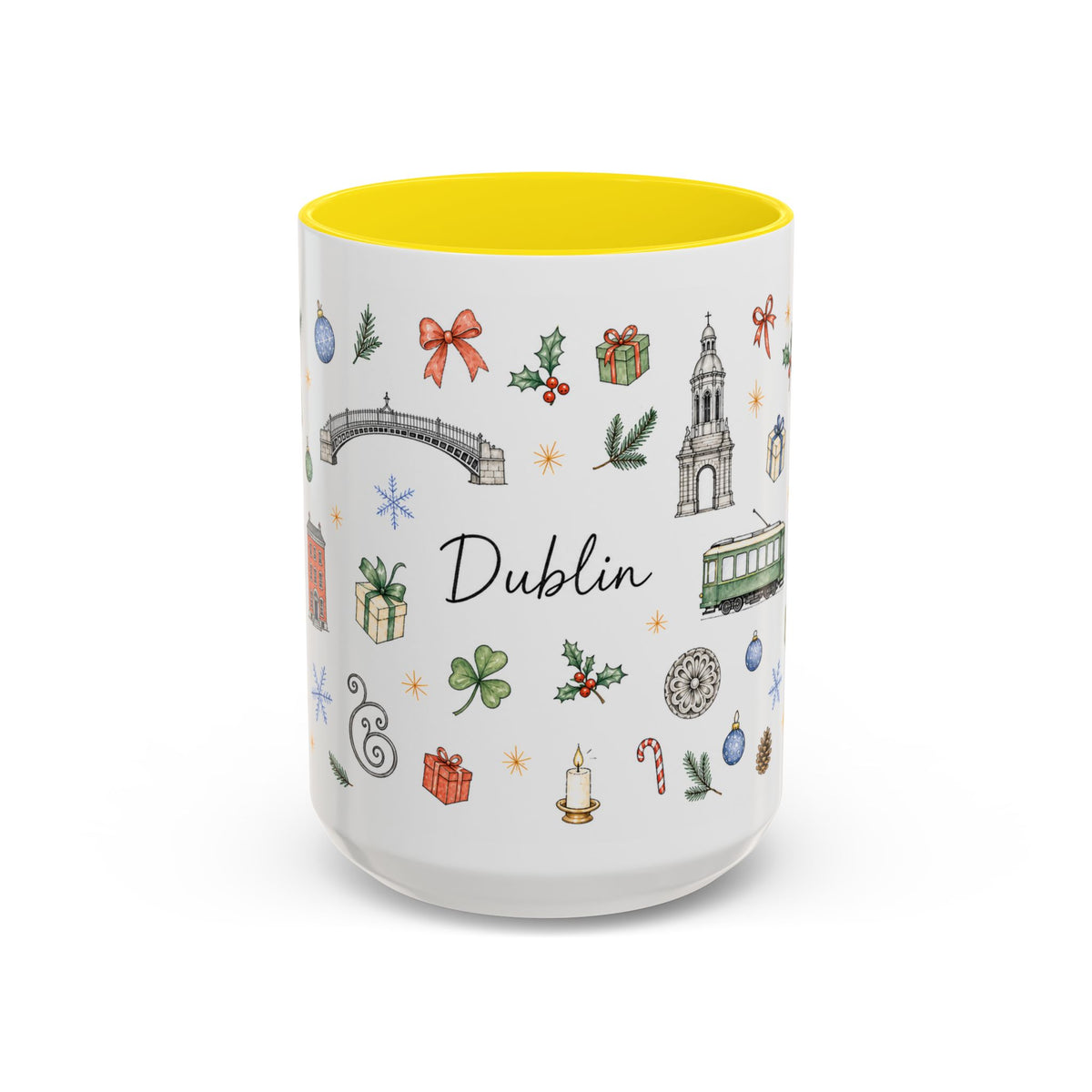 Dublin Christmas Mug | Watercolor City Souvenir, Holiday Travel Gift (11oz/15oz)