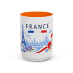 France Coffee Mug | Travel Souvenir Accent Mug | Country Gift Ceramic Cup 11oz 15oz