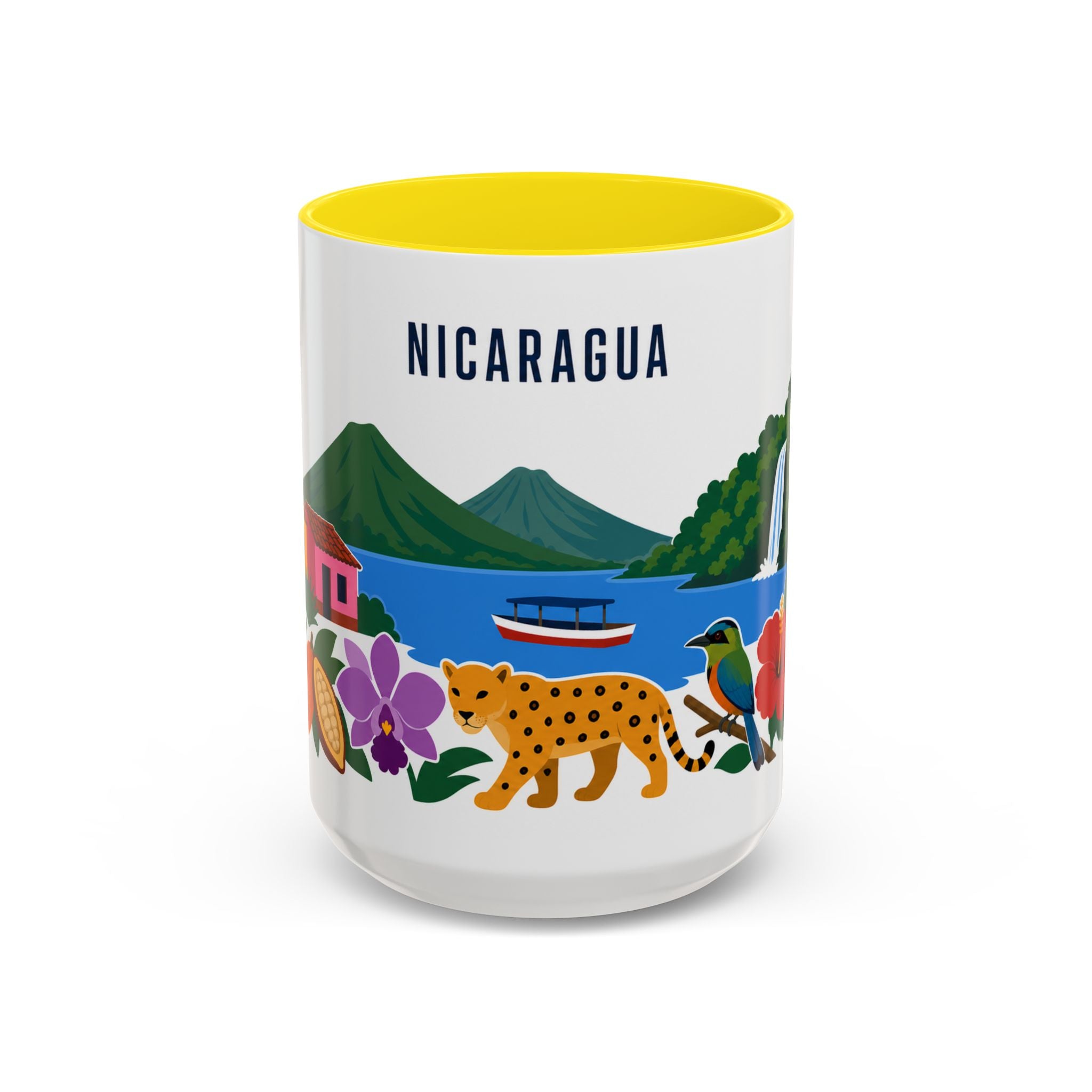 Nicaragua Coffee Mug | Travel Souvenir Accent Mug | Country Gift Ceramic Cup 11oz 15oz