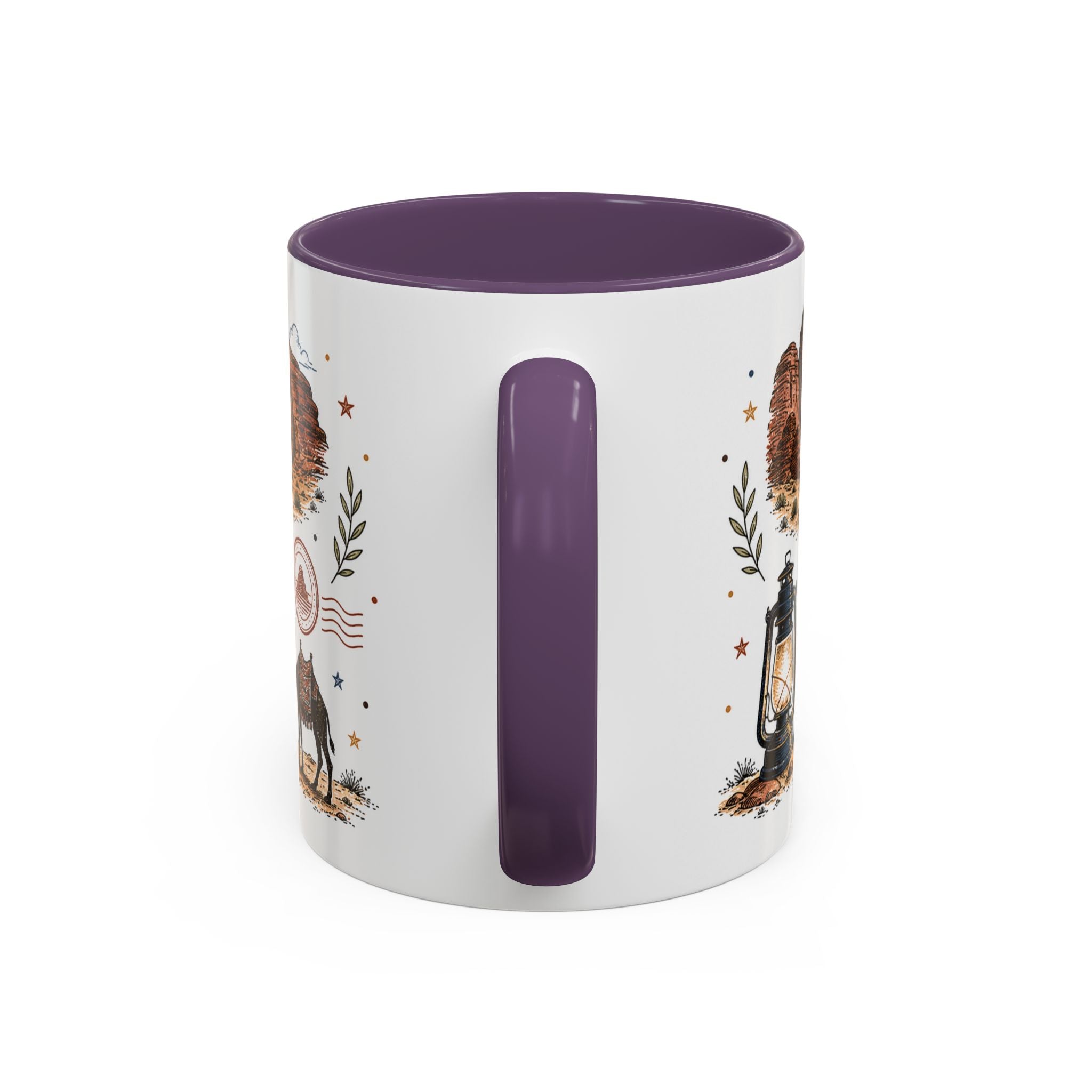 Wadi Rum Coffee Mug | Travel Destination Souvenir Gift | Accent Color Ceramic 11oz 15oz