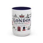 London Coffee Mug | England Souvenir Travel Gift | Accent Color Ceramic 11oz 15oz