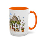Alberobello Illustrated Travel Mug | Italy Souvenir Accent Coffee Mug | 11oz 15oz Ceramic Cup