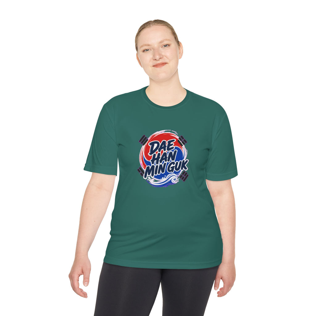South Korea Dae Han Min Guk Soccer Fan T-Shirt, Moisture Wicking Sport Tee