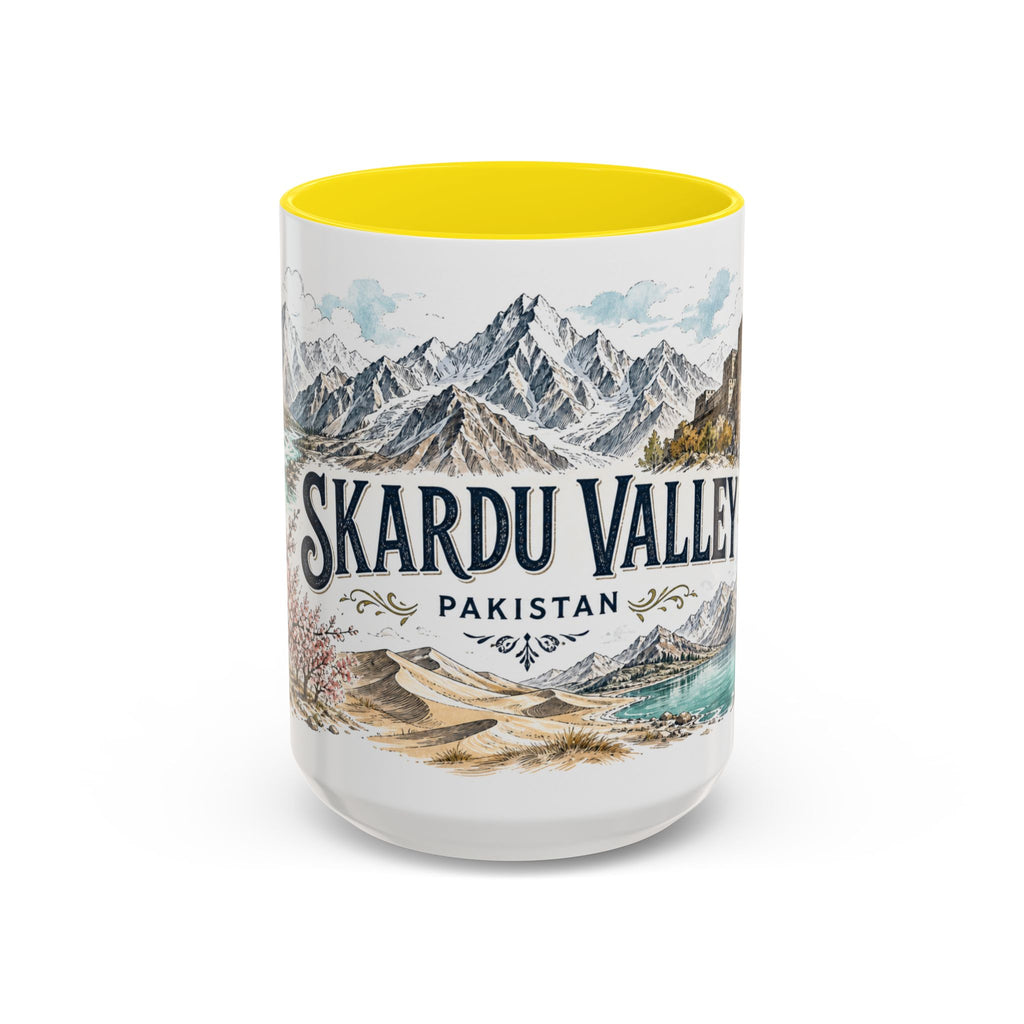 Skardu Valley Mug, Pakistan Travel Souvenir, Bucket List Gift, Accent Ceramic Coffee Mug 11oz 15oz