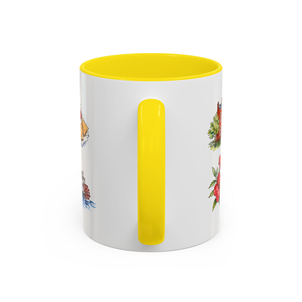 St. Louis Illustrated Travel Mug | City Souvenir Accent Coffee Mug | 11oz 15oz Ceramic Cup