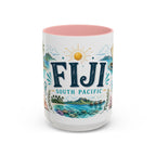 Fiji Coffee Mug | Travel Destination Souvenir Gift | Accent Color Ceramic 11oz 15oz