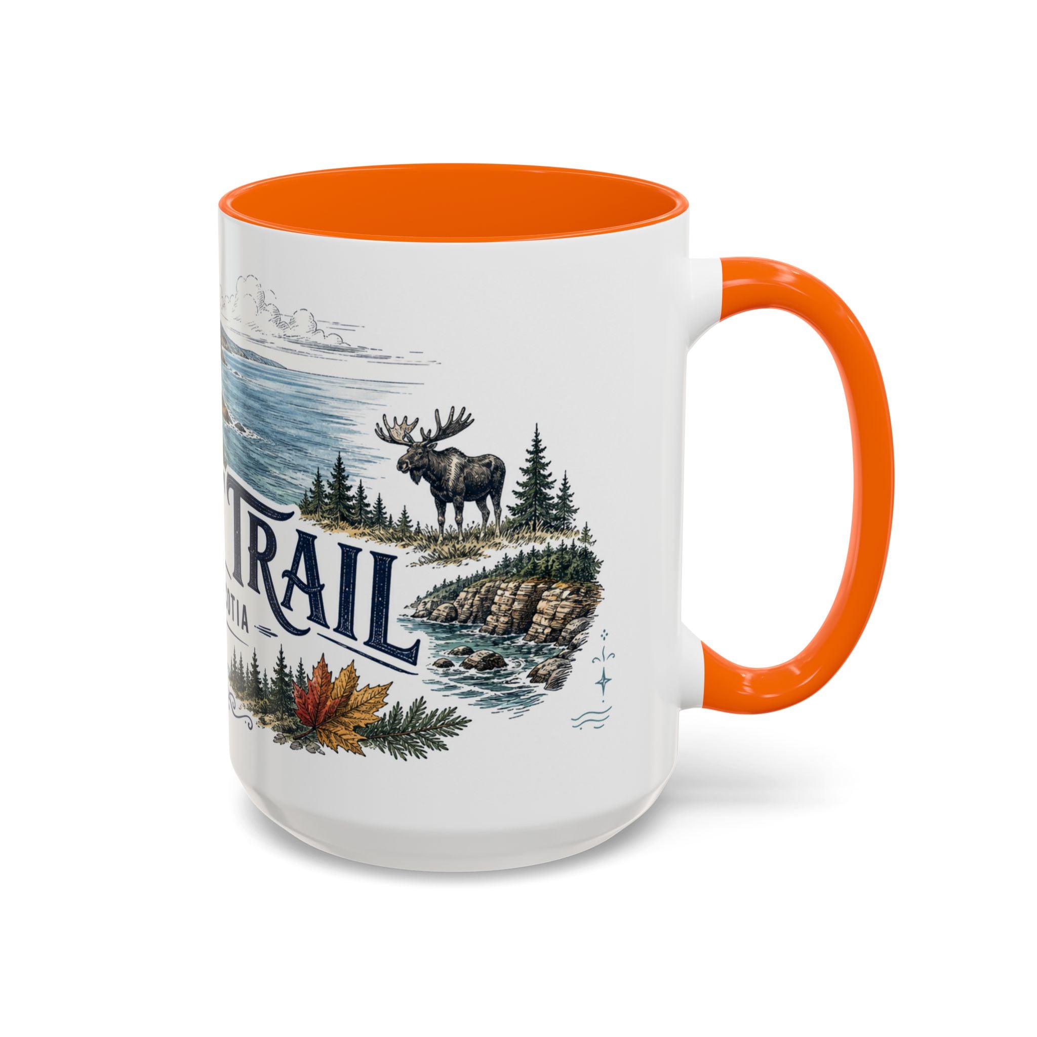 Cabot Trail Mug, Nova Scotia Travel Souvenir, Bucket List Gift, Accent Ceramic Coffee Mug 11oz 15oz