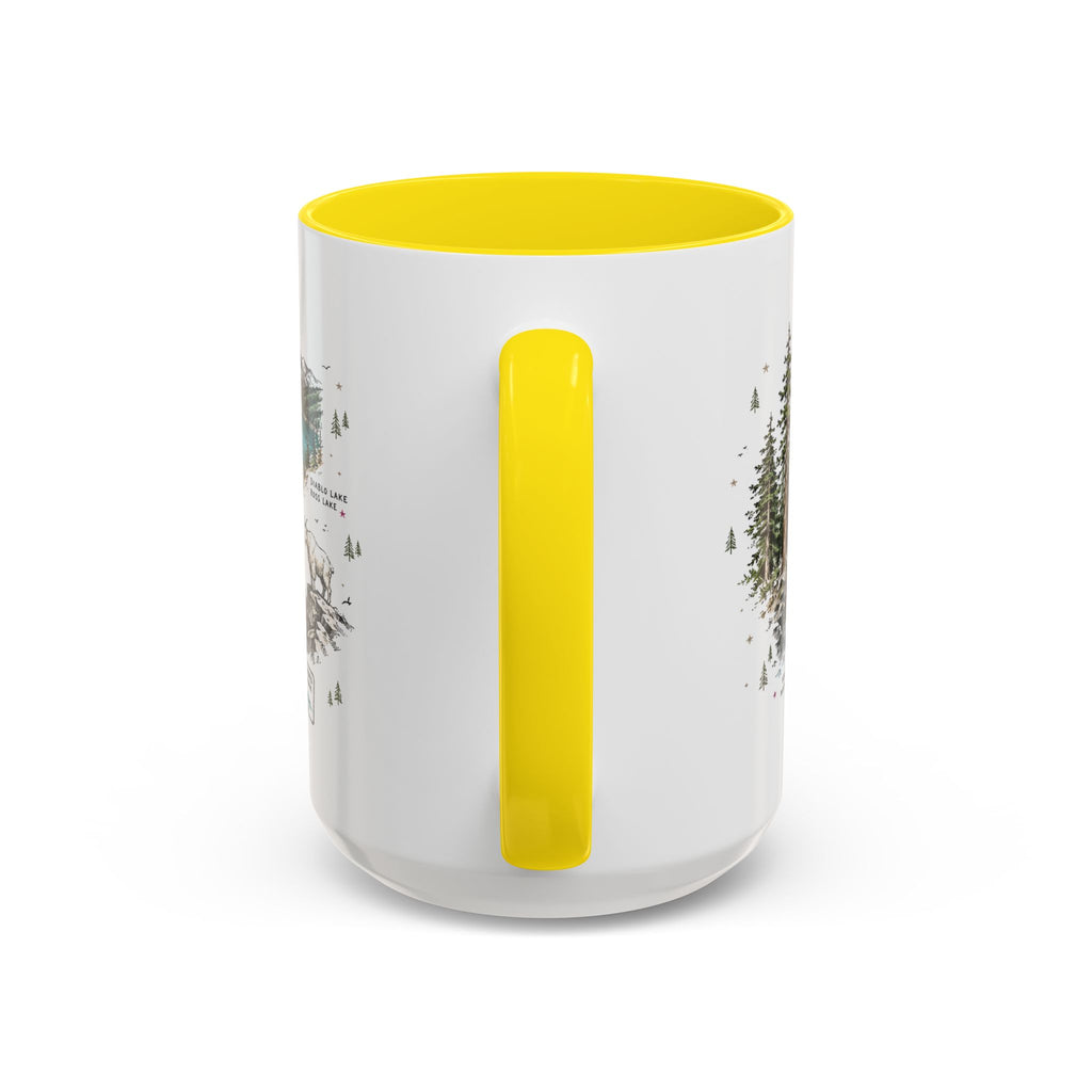 North Cascades National Park Coffee Mug | Washington Alpine Glacier Hiking Gift | Accent Color Ceramic 11oz 15oz