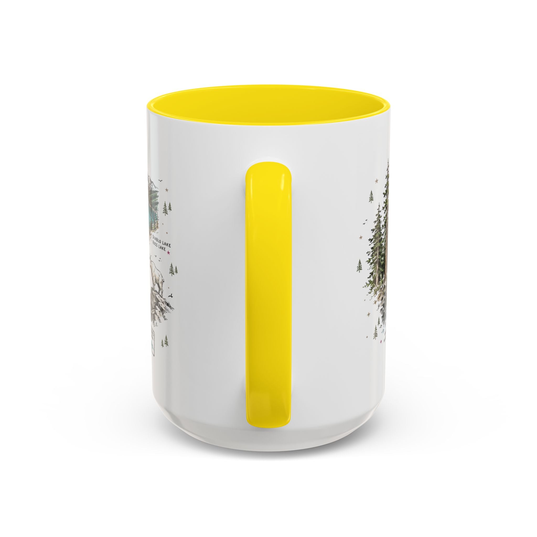 North Cascades National Park Coffee Mug | Washington Alpine Glacier Hiking Gift | Accent Color Ceramic 11oz 15oz