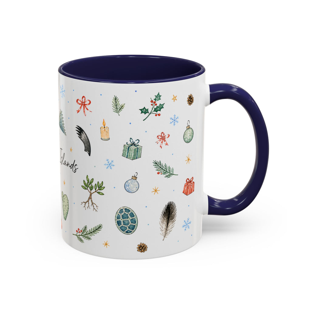 Galapagos Islands Christmas Mug | Watercolor Travel Souvenir | Holiday Gift | Accent Ceramic Coffee Cup 11oz 15oz