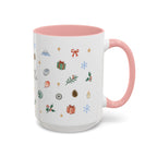 Seattle Christmas Mug | Watercolor Travel Souvenir | Holiday Gift | Accent Ceramic Coffee Cup 11oz 15oz