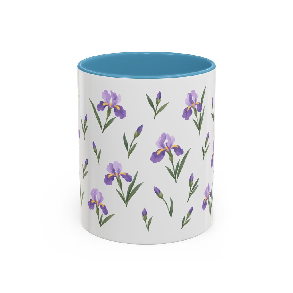 Tennessee Iris Mug, State Flower Floral Coffee Cup, 11oz Botanical Gift