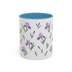 Tennessee Iris Mug, State Flower Floral Coffee Cup, 11oz Botanical Gift