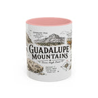 Guadalupe Mountains National Park Coffee Mug | Texas Desert Peaks Hiking Gift | Accent Color Ceramic 11oz 15oz