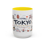 Tokyo Coffee Mug | Japan Souvenir Travel Gift | Accent Color Ceramic 11oz 15oz