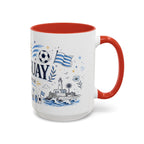 Uruguay Soccer Coffee Mug | World Cup Fan Gift | Accent Color Ceramic 11oz 15oz Match Day Cup
