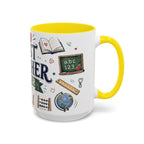 Best Teacher Ever Coffee Mug | Teacher Appreciation Gift | Accent Color Ceramic 11oz 15oz