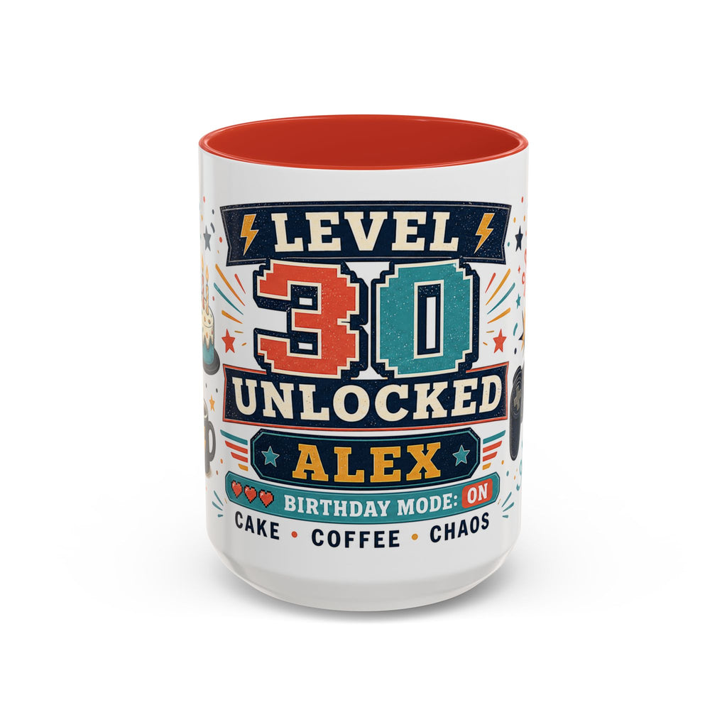 Custom Gamer Birthday Mug | Level Unlocked Name Age Coffee Cup