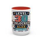 Custom Gamer Birthday Mug | Level Unlocked Name Age Coffee Cup