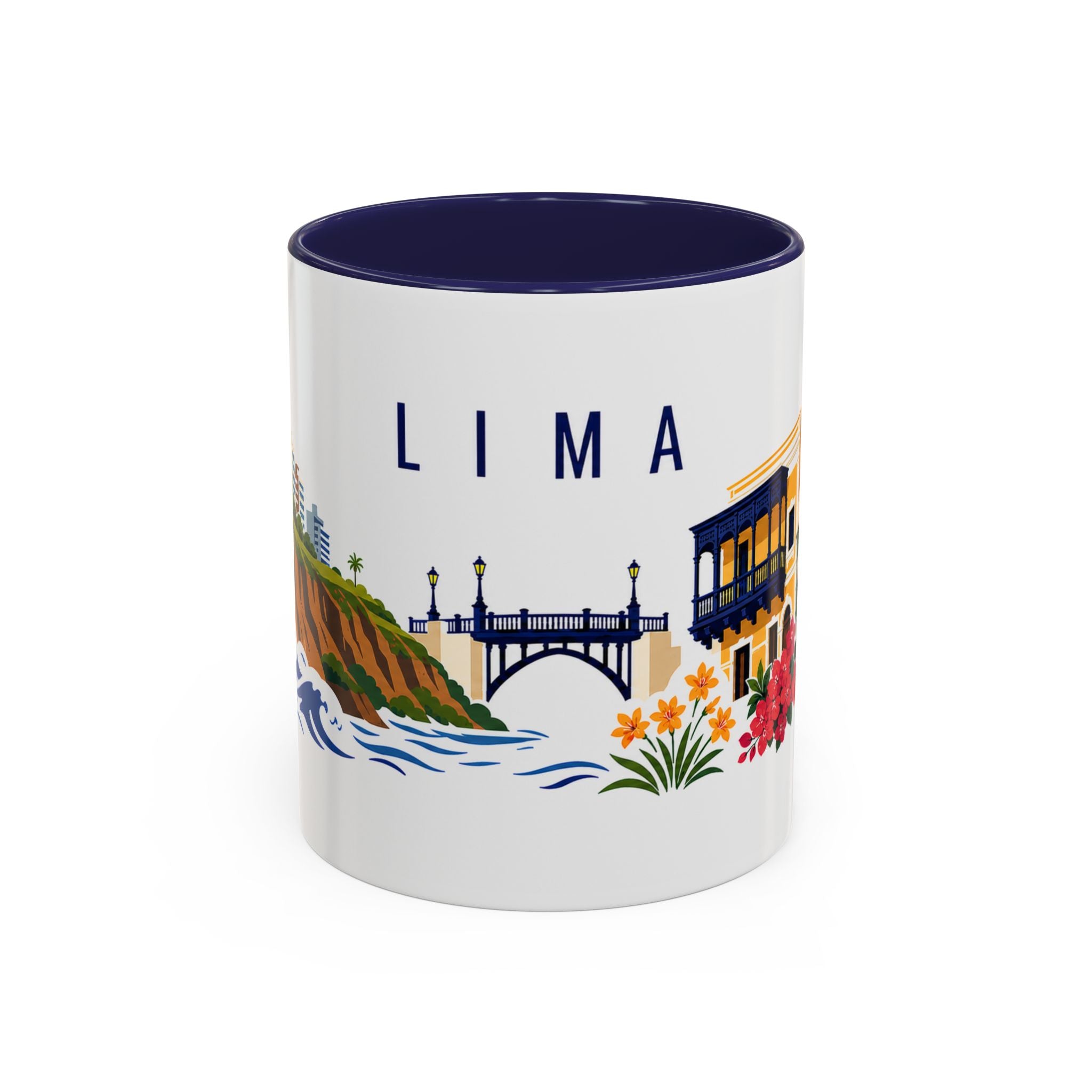 Lima Coffee Mug | Peru Travel Souvenir | Porcelain Decal City Gift | 11oz 15oz Accent Mug