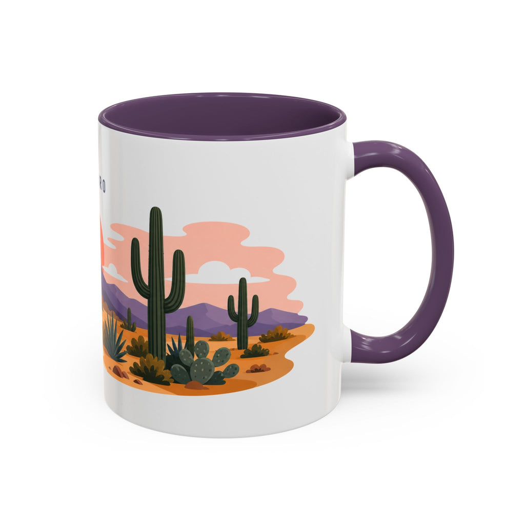 Saguaro National Park Coffee Mug | Solid Color Block Park Souvenir | 11oz 15oz Accent Mug