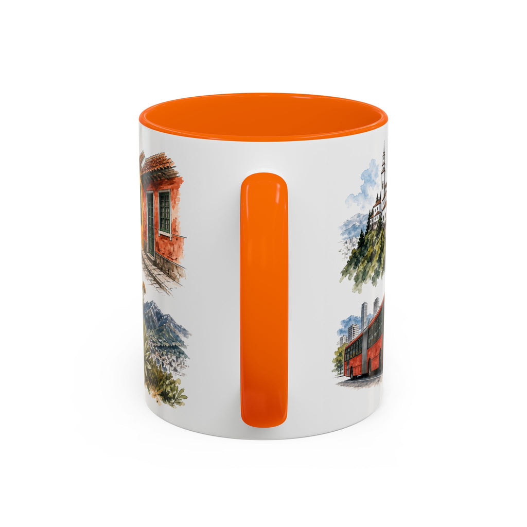 Bogota Coffee Mug | Colombia Travel Souvenir | Vintage Illustrated City Gift | 11 oz 15 oz Accent Mug