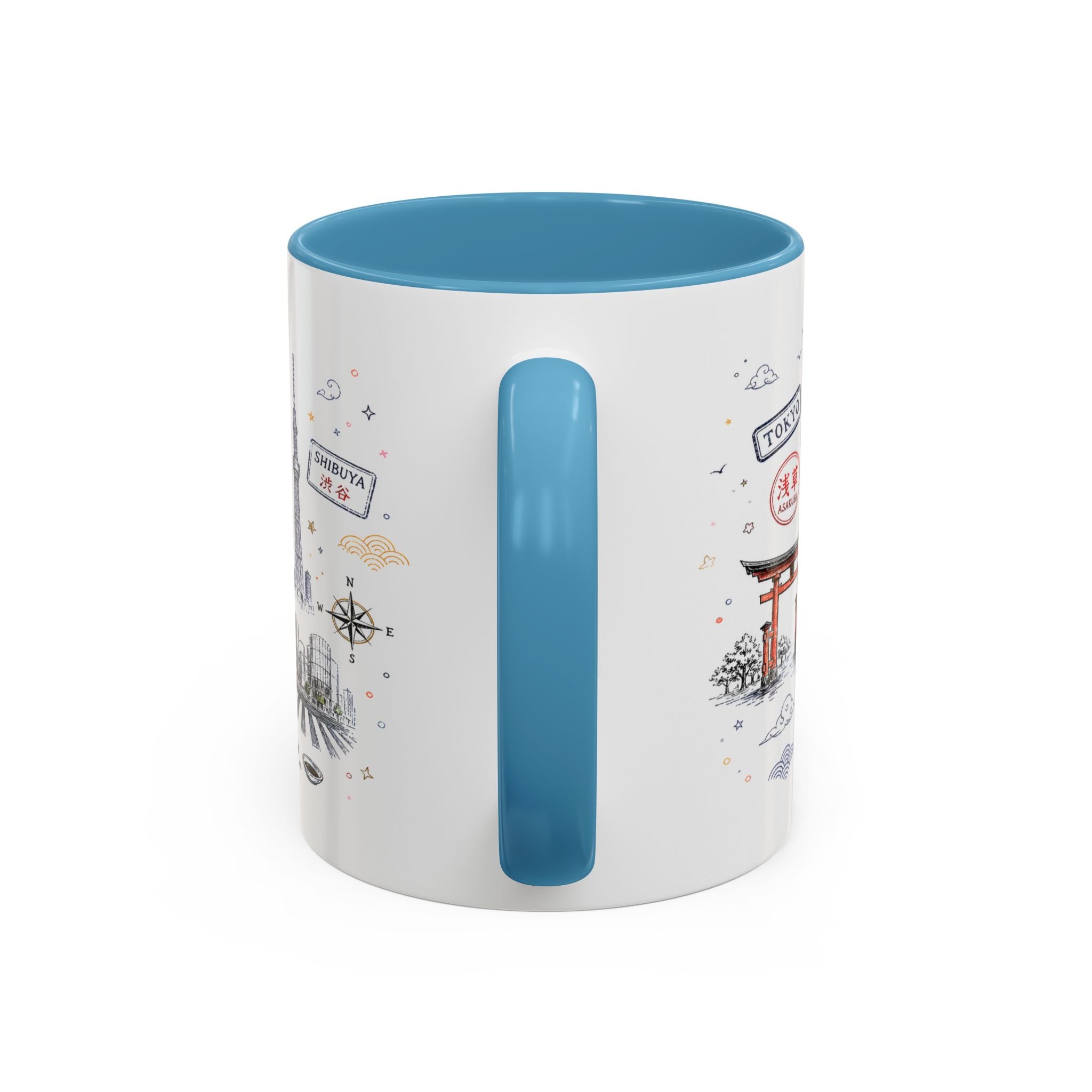 Tokyo Coffee Mug | Japan Souvenir Travel Gift | Accent Color Ceramic 11oz 15oz