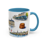 Bordeaux Illustrated Travel Mug | City Souvenir Accent Coffee Mug | 11oz 15oz Ceramic Cup