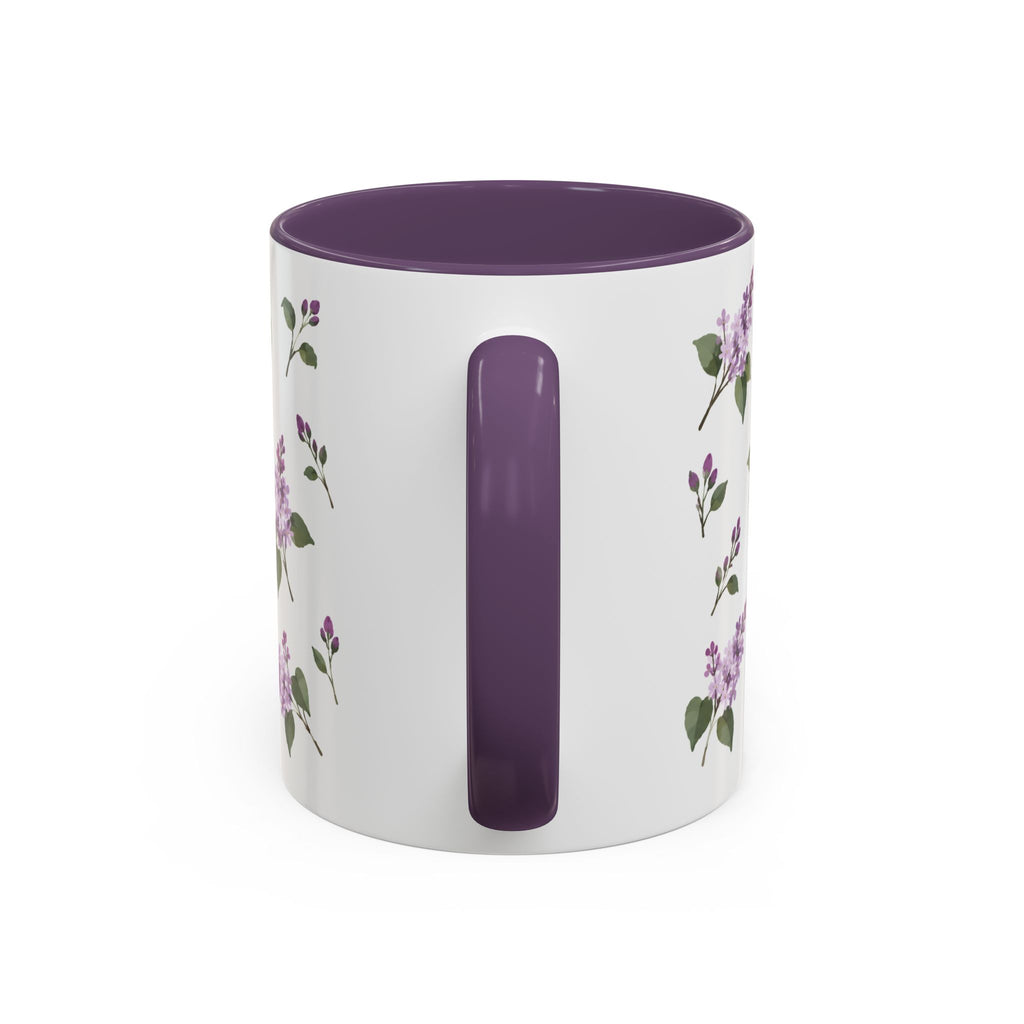 New Hampshire Purple Lilac Mug, State Flower Floral Coffee Cup, 11oz Botanical Gift