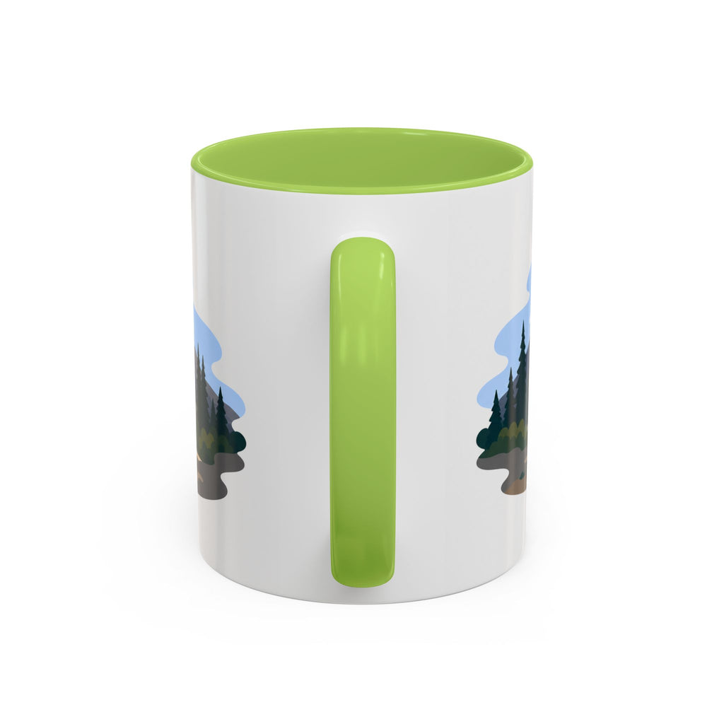 Lassen Volcanic National Park Coffee Mug | Solid Color Block Park Souvenir | 11oz 15oz Accent Mug