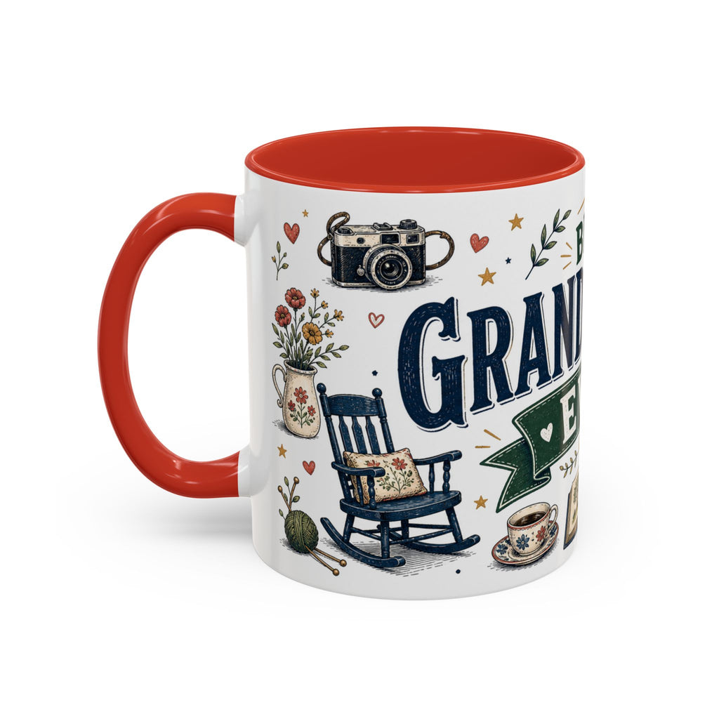 Best Grandparents Ever Coffee Mug | Gift From Grandkids | Accent Color Ceramic 11oz 15oz