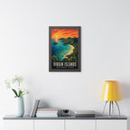 Virgin Islands National Park Framed Poster | Vintage Travel Wall Art | Black Walnut White Frame | 16x24 20x30