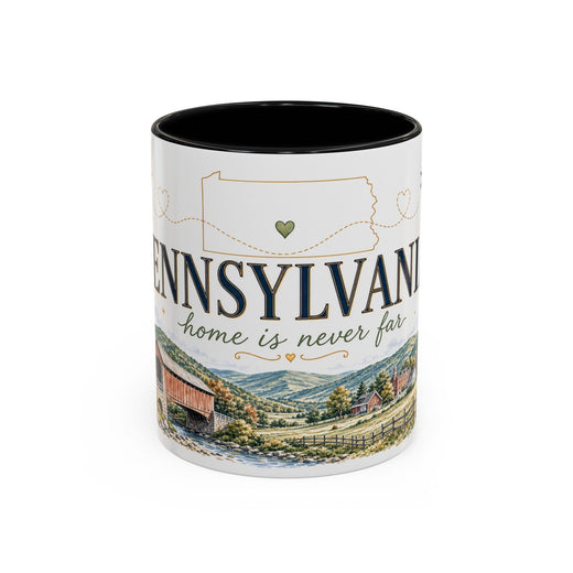 Pennsylvania Home State Mug | Moving Away Gift | Long Distance Friendship Coffee Cup | 11oz 15oz Accent Mug