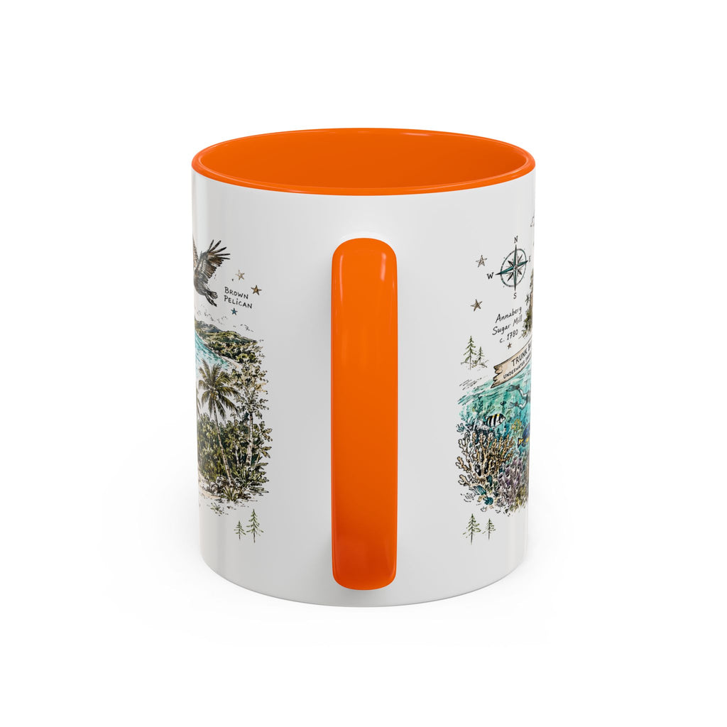 Virgin Islands National Park Coffee Mug | Caribbean Beach Snorkeling Reef Gift | Accent Color Ceramic 11oz 15oz