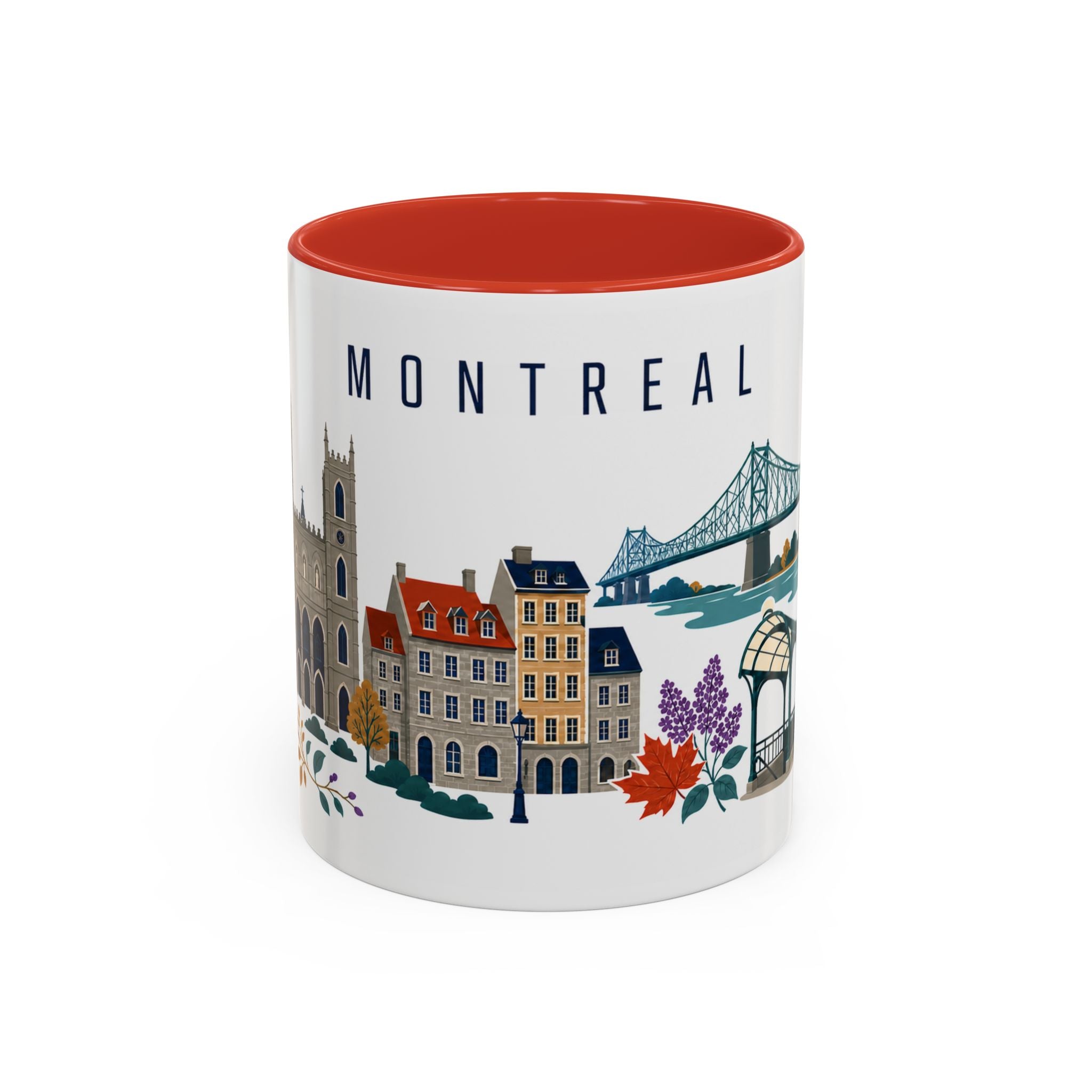 Montreal Coffee Mug | Canada Travel Souvenir | Porcelain Decal City Gift | 11oz 15oz Accent Mug