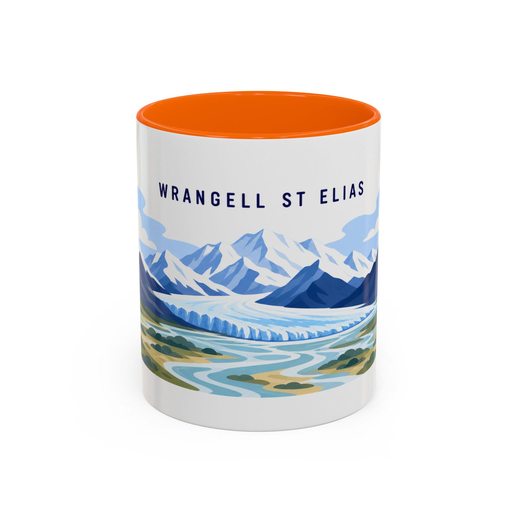 Wrangell-St. Elias National Park Coffee Mug | Solid Color Block Park Souvenir | 11oz 15oz Accent Mug