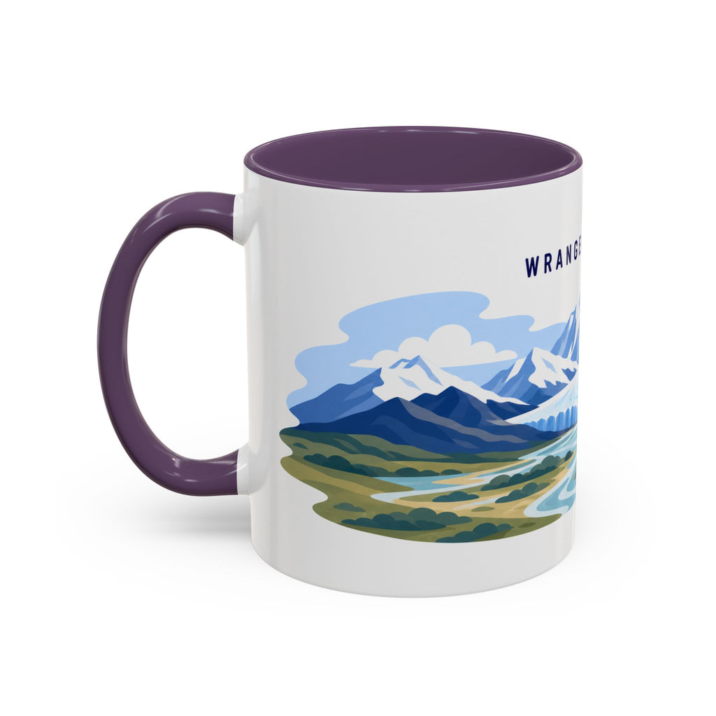 Wrangell-St. Elias National Park Coffee Mug | Solid Color Block Park Souvenir | 11oz 15oz Accent Mug