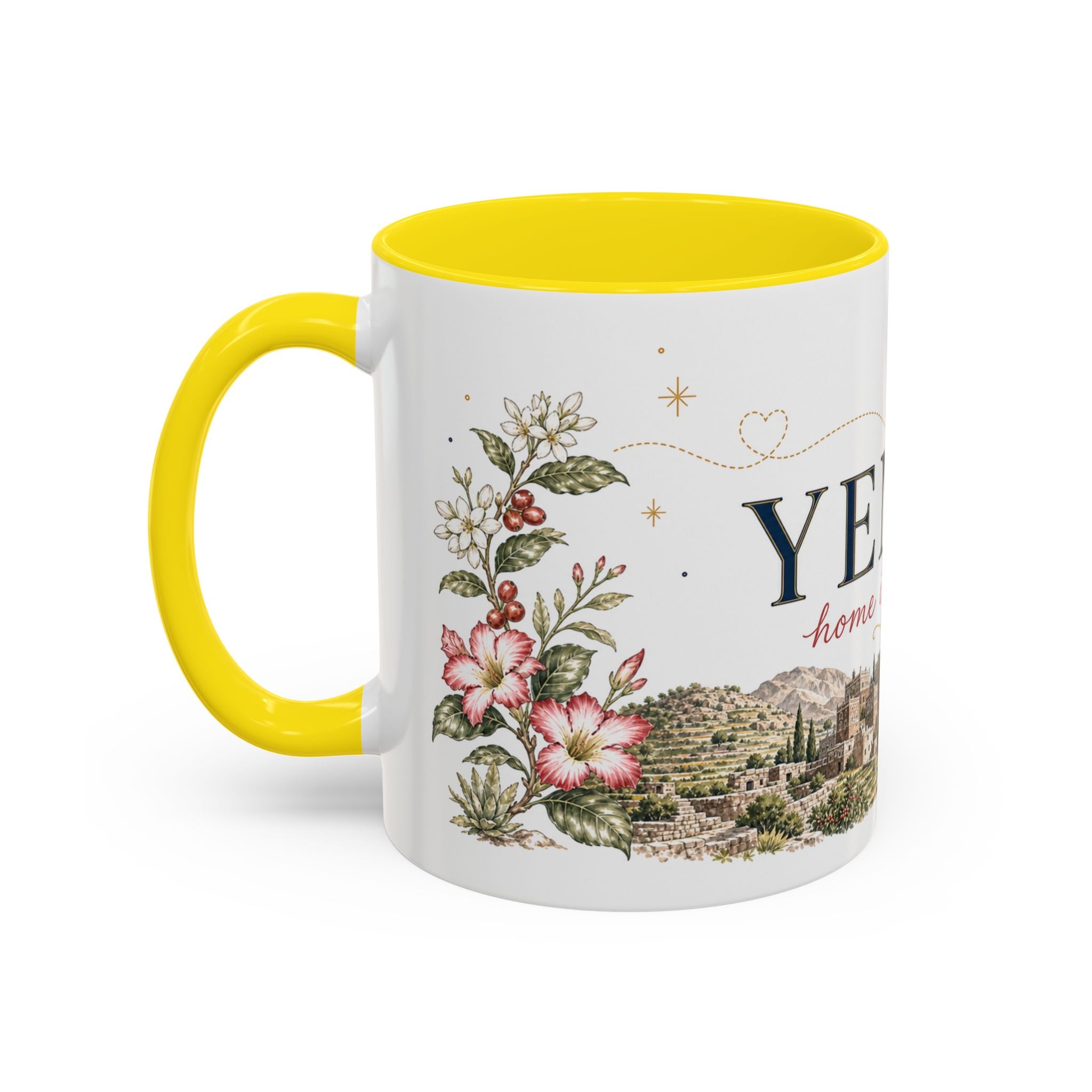 Yemen Home Country Mug | Moving Away Gift | Long Distance Friendship | 11 oz 15 oz Accent Mug