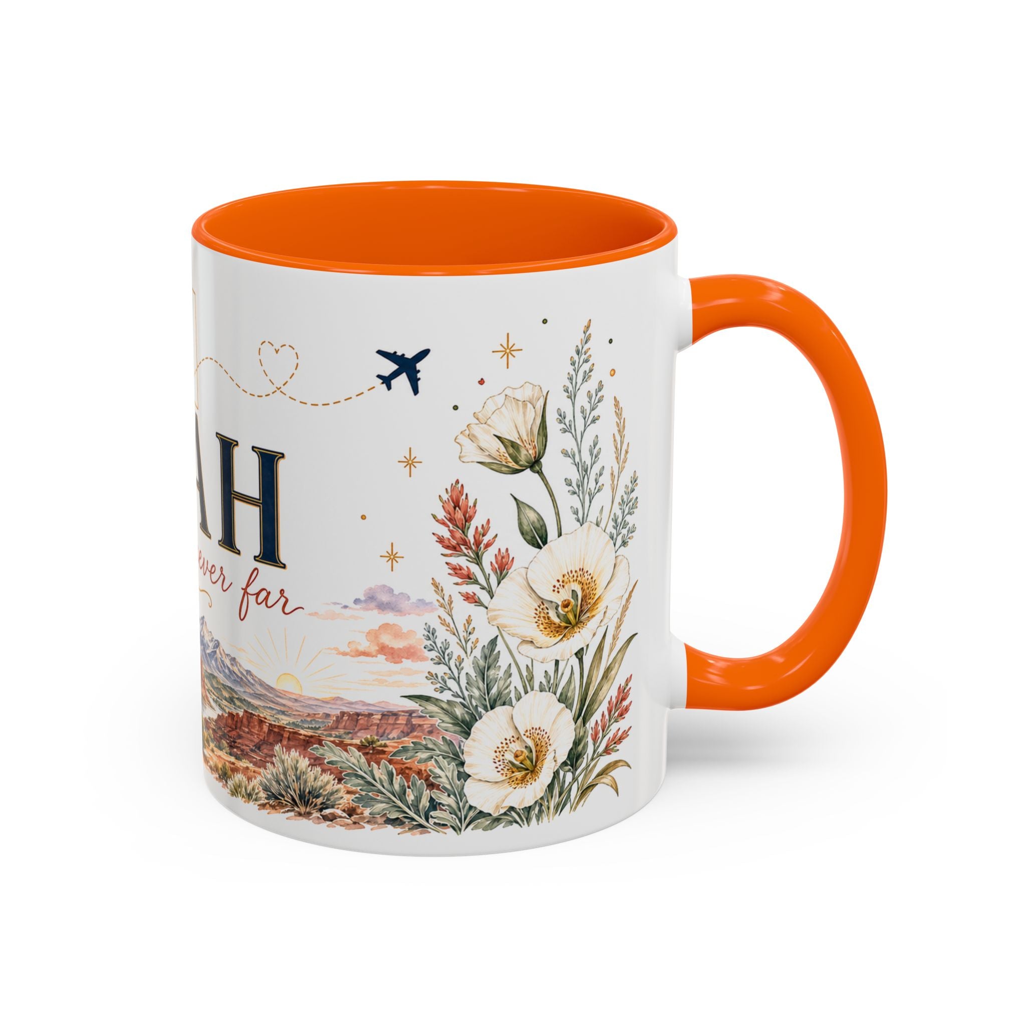 Utah Home State Mug | Moving Away Gift | Long Distance Friendship Coffee Cup | 11oz 15oz Accent Mug