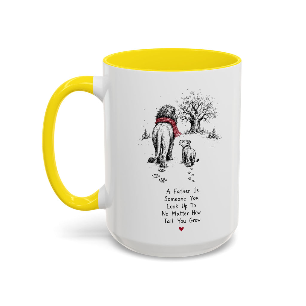 King Lion Dad Coffee Mug | Father's Day Pride Accent Ceramic (11oz 15oz)