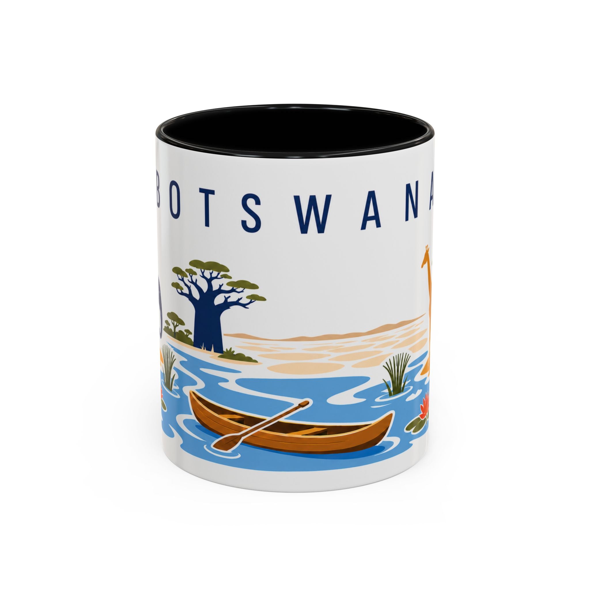 Botswana Coffee Mug | Travel Souvenir Accent Mug | Country Gift Ceramic Cup 11oz 15oz