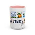 Orlando Coffee Mug | Postage Stamp Collage Mug | Travel Souvenir Accent Cup 11oz 15oz