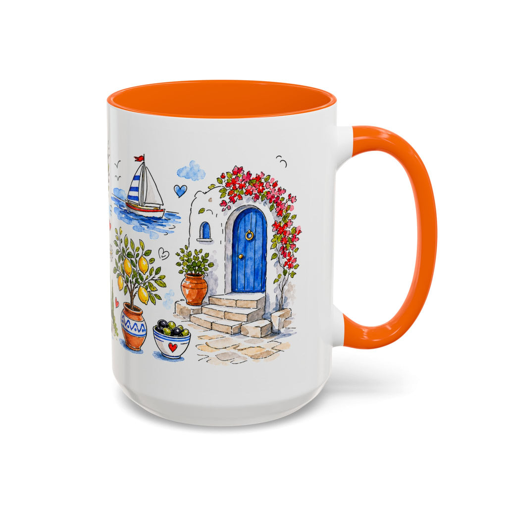 Athens Travel Mug | European City Souvenir Accent Coffee Mug | 11oz 15oz Ceramic Cup