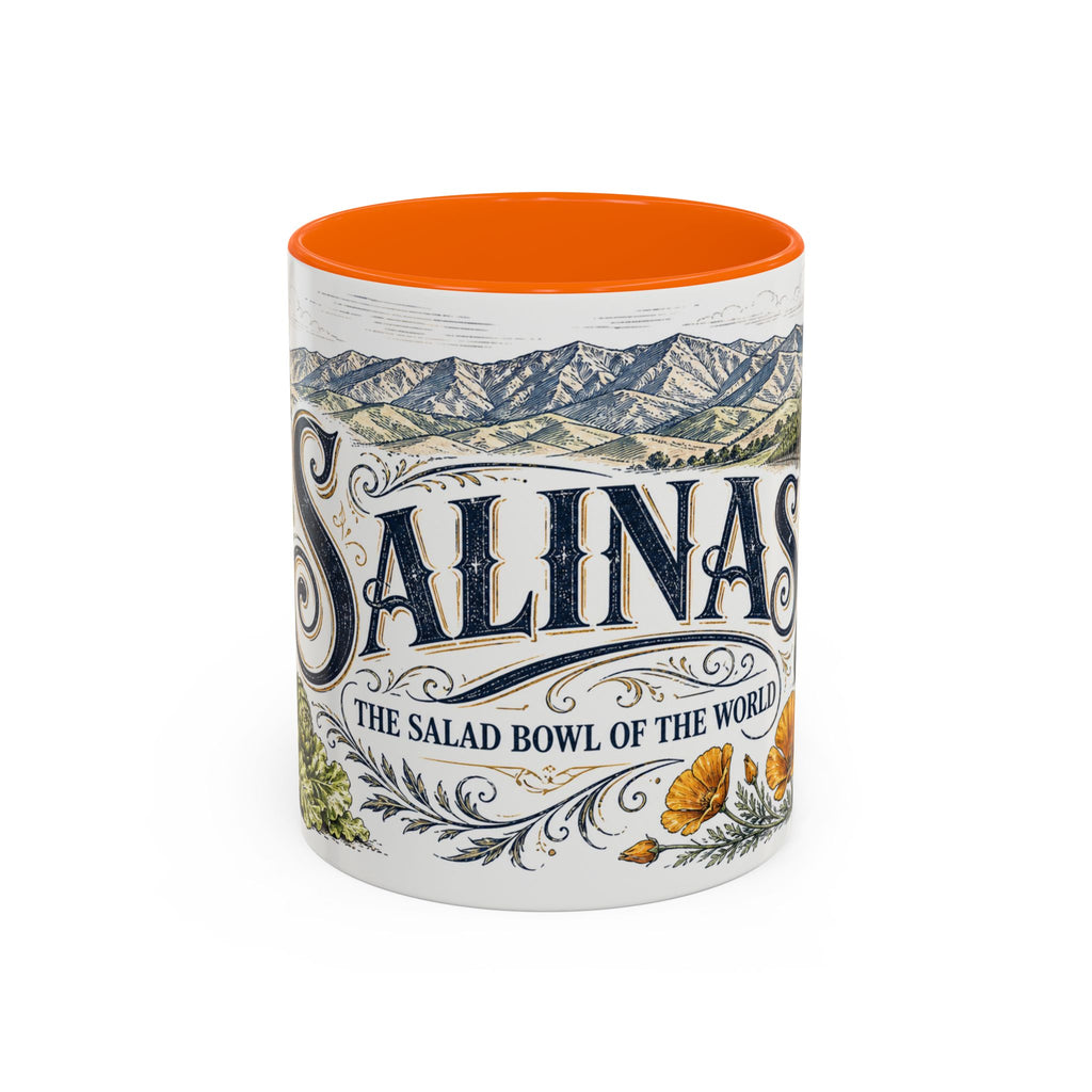 Salinas Coffee Mug | United States Travel Souvenir | Vintage Illustrated City Gift | 11 oz 15 oz Accent Mug