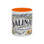 Salinas Coffee Mug | United States Travel Souvenir | Vintage Illustrated City Gift | 11 oz 15 oz Accent Mug